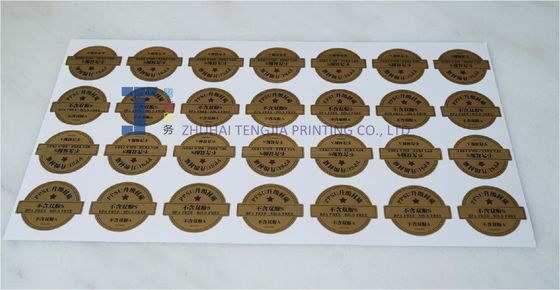 Kalite  Customized Color PET Metallic Sticker Labels Round Shape Sticker Fabrika