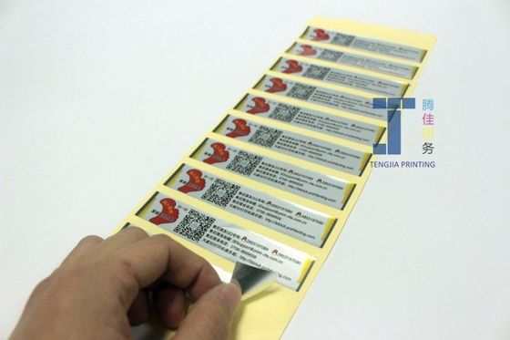 Gümüş Altın Metal Dikkate Alıcı Etiketler UV Direnci