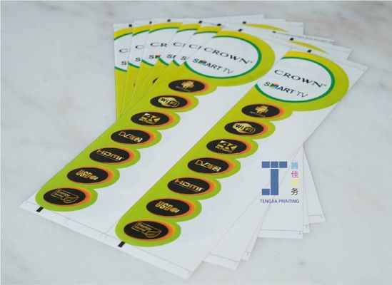 Profesyonel kullanım için BOPP PE iç mekan dış mekan elektronik ürün çıkartmaları