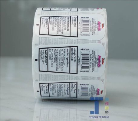 Offset Baskılı Rezil Yapıştırıcı Etiketler Yuvarlak Paketleme Rezil Yapıştırılmış Ad Takı Etiketleri