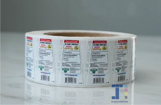 Özelleştirilebilir Kozmetik Şişe Etiketi Rulolar Parlak Yüzey Bitmiş