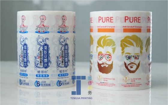 Flexo basılı kozmetik şişe çıkartılabilir yapışkan etiket hava durumuna dayanıklı