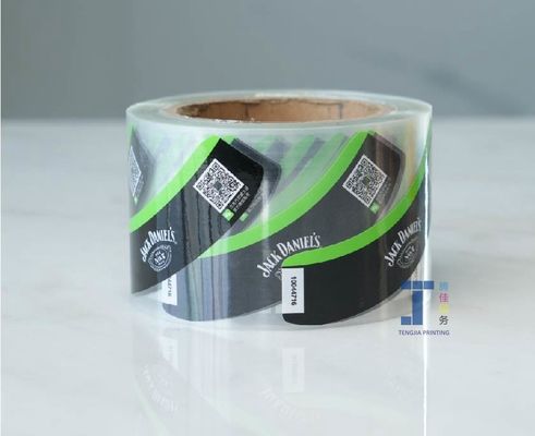 Çıkarılabilir yapıştırıcı ile su dayanıklı basılı şeffaf etiketler